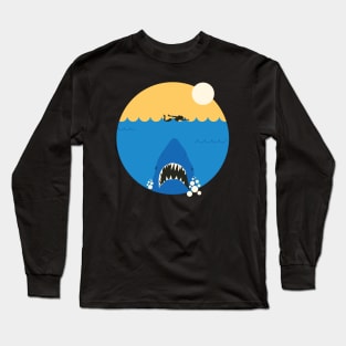 Iconic Jaws Design Long Sleeve T-Shirt